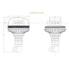 Lampa błyskowa TruckLED OPTI, atest R65 R10, DC12V-24V, trzpień flex