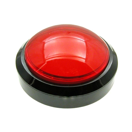 Przycisk arcade BIG Push monostabilny czerwony, LED 12 V, 3 A / 250 V, PRZEL602
