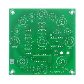 Zwariowany kręciołek LED z efektem wirującego punktu - PCB do projektu AVT 729