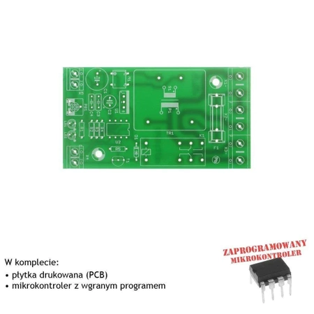 Przekaźnik czasowy start-stop, PCB i mikroprocesor do projektu AVT1879