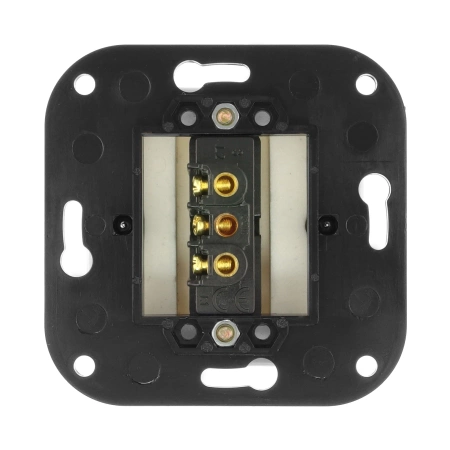 Włącznik światła schodowy dźwigniowy ceramiczny, okrągły z ramką, podtynkowy czarny Ceramic Loft