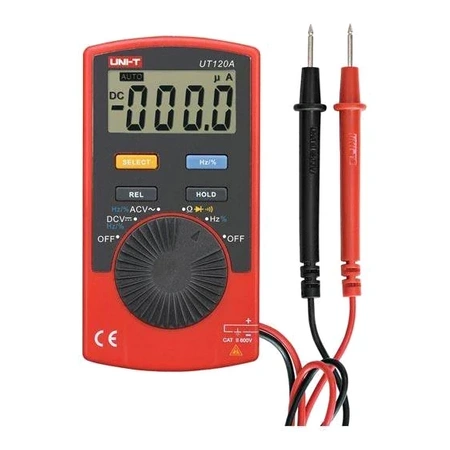 Miernik kieszonkowy 3999 [V, om, Hz, DutyC] 11x6x1cm, Uni-T UT-120A