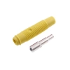 Gniazdo na przewód 4mm, izolowane żółte