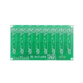 Moduł przekaźnikowy 8-kanałowy 12V - PCB do projektu AVT 1659