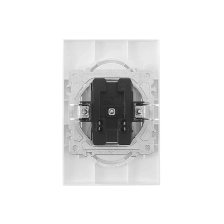 Gniazdo elektryczne podwójne z ramką, montaż podtynkowy, kolor biały OVAL Electromalt OVA1029W