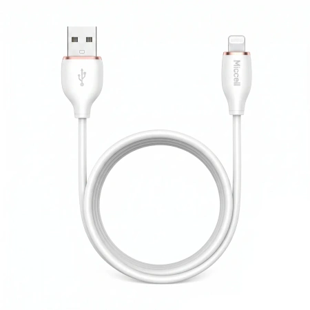 Kabel USB-A - Lightning, 3 A, 1,5 m, biały, Miccell, MIC-004055