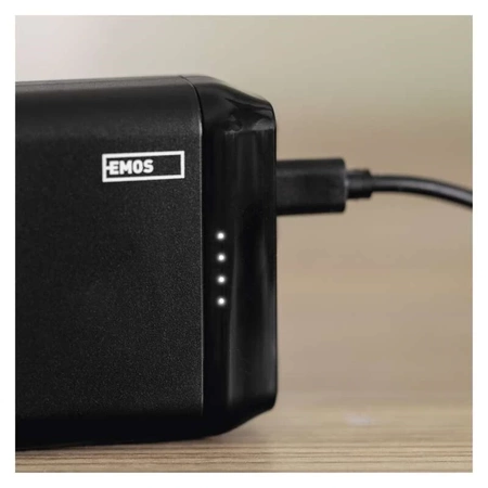 PowerBank 20000mAh EMOS ALPHA2, 10W, czarny, przewód w zestawie