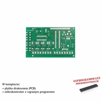 Termostat 4-kanałowy z alarmem, DS18B20, LCD 4×16 - PCB i mikroprocesor do projektu AVT 5589