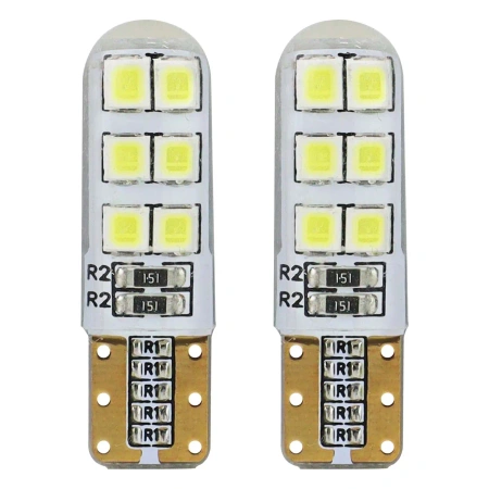 Żarówka samochodowa LED STANDARD T10 W5W 12V 1.5W, silikon, 2szt AMIO-01095