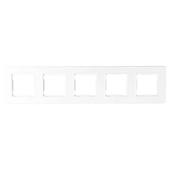 Ramka pięciokrotna, plastikowa, biała, QUAD Electromalt, QAD1005W