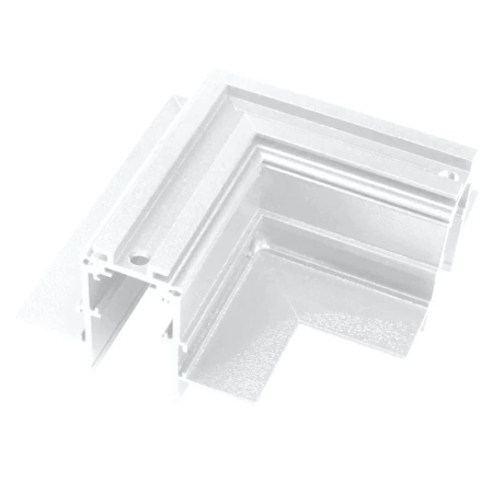 Łącznik kątowy do szyny magnetycznej poziomy podtynkowy biały M-LINE