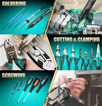 Zestaw narzędzi z lutownicą, PK-1700NB Proskit