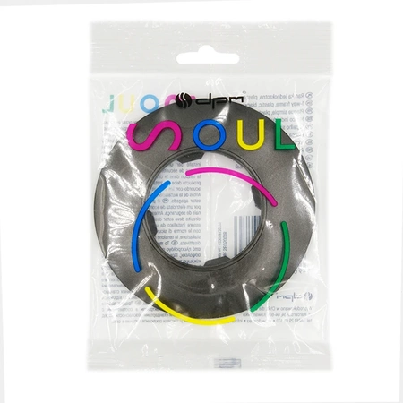 Ramka pojedyncza, plastikowa, okrągła, czarna, Soul/Oval