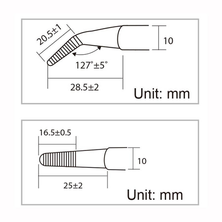 Zestaw 2 pęset (prosta + wygięta) 145mm