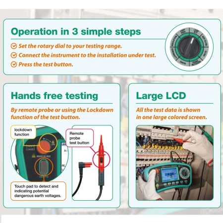 Miernik instalacji elektrycznej, profesjonalny, Kyoritsu KEW6516. MIERNIK Z WZORCOWANIEM