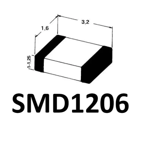 Kondensator 2.7nF 50V 10% SMD 1206