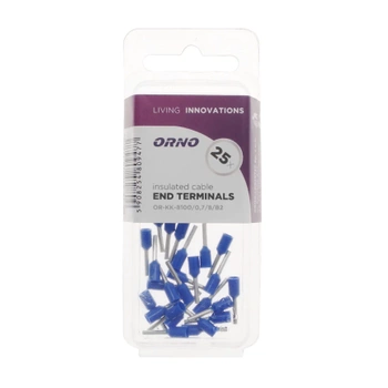 Tulejka kablowa izolowana 0.75mm² 8mm - końcówka tulejkowa miedziana, blister 25szt