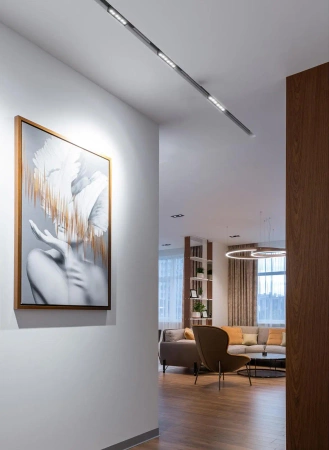 Reflektor szynowy magnetyczny liniowy podwójny regulowany 6W 480lm 4000K czarny M-LINE