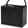Kondensator rozruchowy do silnika 10uF 450VAC, przewody 20cm, 48x26x38mm
