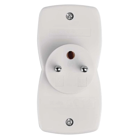 Rozgałęźnik sieciowy 230V, 2 gniazda, 10A, biały, EMOS P0028