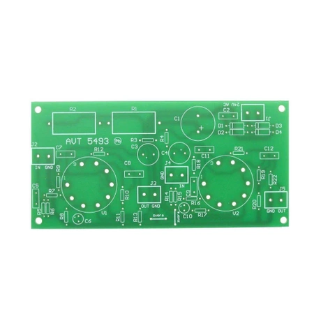 Stereofoniczny przedwzmacniacz lampowy zasilany niskim napięciem, PCB do projektu AVT5493