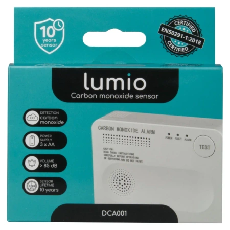 Czujnik czadu, autonomiczny, bateryjny LUMIO DCA001