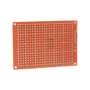 Płytka uniwersalna 5 x 7 cm, jednostronna, raster 2,54 mm, czerwona, PU09