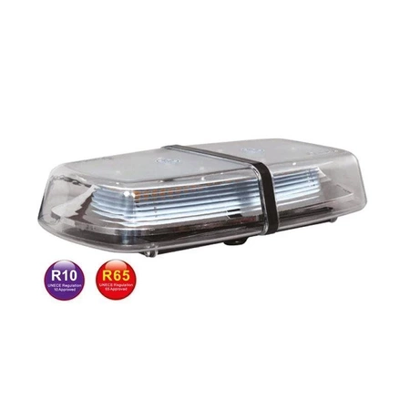 Belka ostrzegawcza LED na dach pojazdu, 32 cm, 42W, 72 LED, światło pomarańczowe, magnes, R65 R10, BLK0010