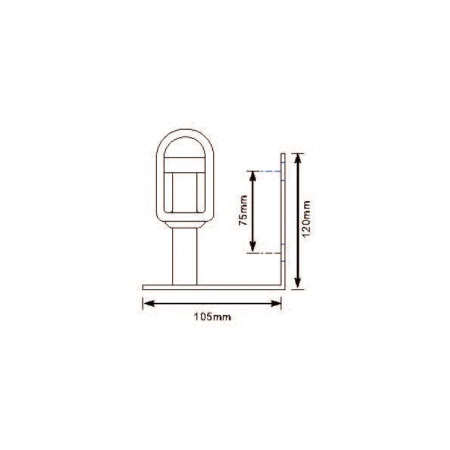 Mocowanie lampy ostrzegawczej - trzpień Microrot U (boczny)