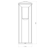Słupek Ogrodowy Arka 80cm