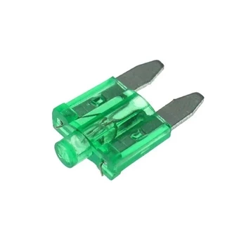 Bezpiecznik samochodowy nożowy MINI 30 A z diodą LED, zielony, 1 sztuka
