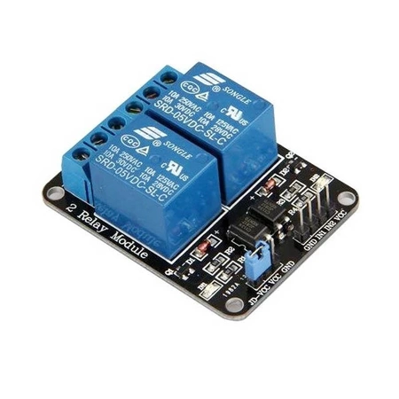 Moduł przekaźnika 2-kanały - 5V - 10A/250V - z optoizolacją - Arduino