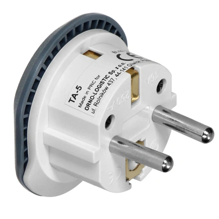 Adapter podróżny Virone TA5 Go To Europe 230V 13A – przejściówka europejska E/F z gniazdem uniwersalnym