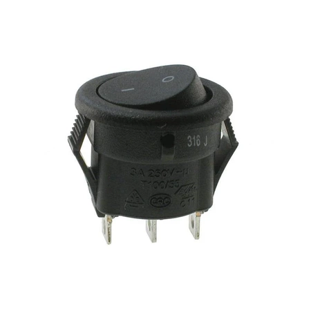 Przełącznik ON-ON czarny bez podświetlenia, 3A, 250VAC, MR5120R5NBBWC Canal