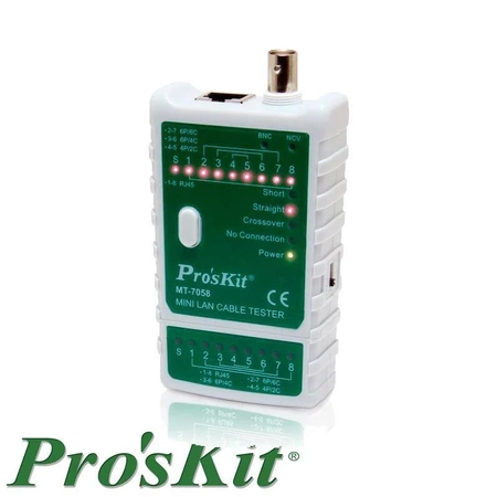 Tester LAN RJ45, RJ11, RJ12, BNC, NCV, Proskit MT7058