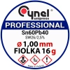 Cyna lutownicza Sn60Pb40 z topnikiem SW26, średnica 1 mm, fiolka 16 g, Cynel