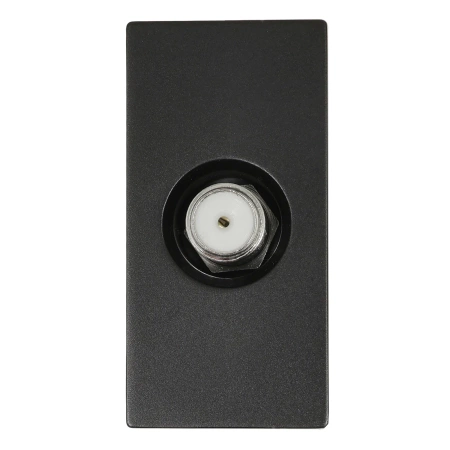 Moduł 1/2 - gniazdo antenowe SAT (typ F) - czarny - kompatybilny z ramkami Tawoia Glass