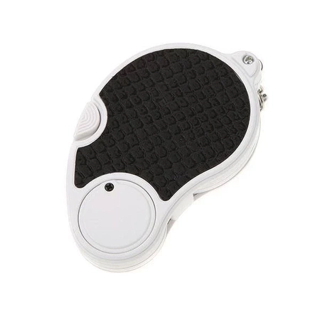 Składana lupa kieszonkowa, powiększenie 4x, podświetlenie LED