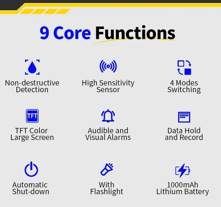 Higrometr, Miernik wilgotności drewna i ścian FNIRSI WMT10