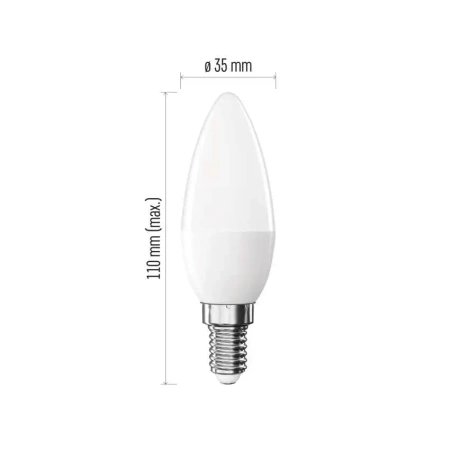 Żarówka LED E14 8.8W = 60W 806lm neutralna biel, Filament świeczka A CLASS EMOS ZF3A42