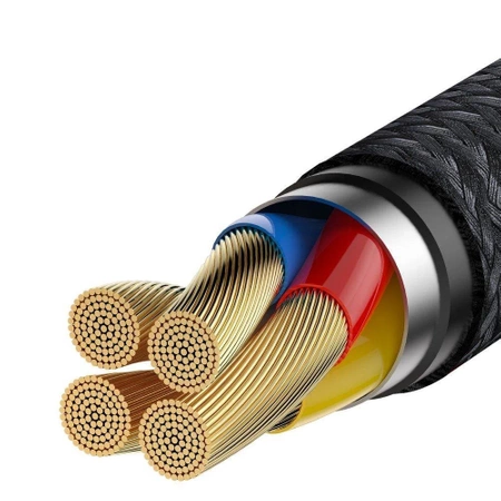 Kabel USB do USB-C 40W szybkie ładowania QC3.0 1m czarno-szary PG1