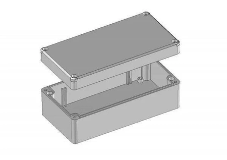 Obudowa uniwersalna z panelami bocznymi 82,2 mm × 158,2 mm × 54,9 mm z PS, kolor jasnoszary Z58J KRADEX