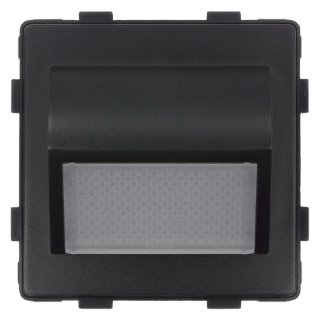 Lampka schodowa LED 230V 1W - szklana ramka - czarny - Tawoia Glass