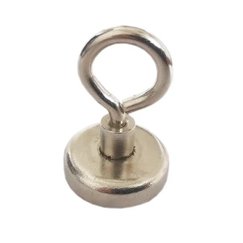 Magnes neodymowy okrągły średnica 32mm z uchem T2 udźwig 25 kg - MAG199