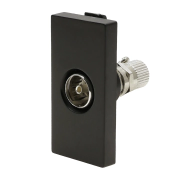 Moduł 1/2 - gniazdo antenowe TV - czarny - kompatybilny z ramkami Tawoia Glass