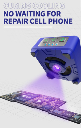 Lampa UV CUV-3 Mechanic z wentylatorem, USB-C, akumulator 800mAh