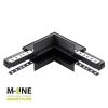 Łącznik kątowy do szyny magnetycznej wewnętrzny podtynkowy czarny M-LINE