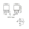 Przekaźnik samochodowy NVF4 SPDT, 24V, 30A