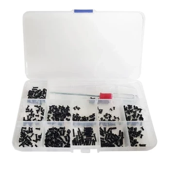 Śruby stożkowe czarne M2, M2.5, M3. Zestaw 360-częściowy