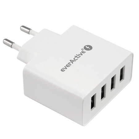 Ładowarka USB 5A, ładowarka sieciowa 4xUSB iQ Smart Charging, everActive SC400